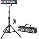 Ehaho Discolicht Partylicht mit 203cm Stativ, Musikgesteuert DJ Disco Licht mit DMX 512, Stroboskop Lichteffekte Partylicht Mit Fernbedienung für Weihnachten Familie Die Party Fest Der Klub Geburtstag