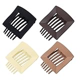 TYUKXJH Flache Haarklammern, starker Halt, rutschfest, 4 Stück, leicht, elegant, für Zuhause, Schule, Arbeit, Reisen, Strand, Sport, Essen, Abendessen, Party
