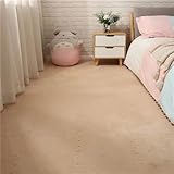30 Stück Fliesen Übung Spielmatte Wohnzimmer Schlafzimmer Weiche Teppich Patch Puzzle Kopf Plüsch Teppich Klettermatte Wohnmobil Teppichfliesen für Schlafzimmer Spielzimmer Übung (Kamel)