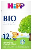 HiPP Bio Kindermilch (4 x 600g), nach 12 Monat, mit Calcium, Eisen, Vitamin C und D, für Kleinkinder im Wachstum, in bester Bio-Qualität