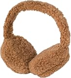 styleBREAKER Damen Ohrschützer aus zotteligem Teddyplüsch - Stylische und warme Earmuffs für kalte Tage 04026071, Farbe:Camel