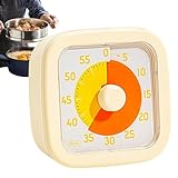 Genérico Visueller Timer, 60-Minuten-Stoppuhr, leises Werkzeug zum Organisieren der Zeit in Küche, Bad, Studio, Hausaufgaben und Dusche
