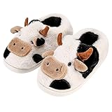 KEYUSHOP Kinder Hausschuhe Mädchen Jungen Hausschuhe für Kleinkind niedlich Cartoon Tier Slipper Winter Plüsch warme Hausschuhe Slip-On Comfy Preppy Hausschuhe Indoor Outdoor