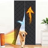 BARJEAR Magnet Wärmeschutzvorhang für Türen,Türvorhang Kälteschutz 80x210cm Thermo Türvorhang, Isoliervorhang Thermovorhang, Haustierfreundlich Wasserdicht, Winddicht für Balkontür Türen