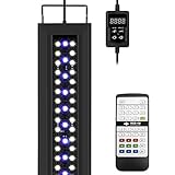 NICREW Aquarium LED Beleuchtung, Anpassbare 24/7 Modus Aquarium Lampe mit Timer, für Pflanzenwuchs und Süßwasser-Aquarien, Mehrere Wettermodus