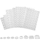 382 Stück Elastikpuffer Silikon Schutzpuffer Möbelpuffer Gummipuffer, Elastikpuffer Transparent, Möbelpuffer für Türen, Schubladen, Schränke, Tastatur und Notebook, 9 Größen