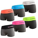 Junione 6er Pack Damen Hotpants aus Microfaser Panty Dessous Unterhose, Größe: L/XL (42-44, 6er Pack)