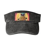Sportrustic Sonnenblende mit Steinmauer-Motiv, leeres Oberteil, verstellbare Baseball-Sonnenkappe, Hut für Damen und Herren, Ananas, Obst, Sonnenbrille, Sandstrand, Einheitsgröße, Ananas Fruit