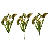Freiwncr Venus Flytrap, 3pcs 15, 8 Zoll künstliche Venus-Fliegenfalle, lebensechter 8-Kopf-Fliegenfalle-Kostüm, Wiederverwendbare Kunstpflanzen für Büro-Heimtisch Vase Garten Indoor Flytrap