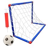 DECHOUS Fußballtor Fußball Trainingsnetz mit Fußball und Pumpe Outdoor Fußballtor für Tragbares für Garten und Training Zufällige Farbe Zufällige Farbe