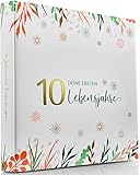 Erinnerungsalbum Deine Ersten 10 Jahre, Fotoalbum Baby Selbstgestalten, Hardcover Babybuch Erinnerungsbuch, Babyparty Geschenk Junge & Mädchen, Sinnvolle Geschenke zur Geburt, Unser Erstes Jahr