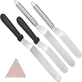 PjuQow 5-teiliges Set Winkelpalette, Winkelpalette, Tortenmesser, TortenschneiderTortenmesser, Dreieckiger Schaber, Ideal Für Professionelle Und Private Verwendung