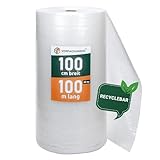 BB-Verpackungen 1 x Luftpolsterfolie 1,0 x 100 m (60 my stark, Schutz von empfindlichen Gegenständen) - Sets zwischen 1 und 5 Rollen