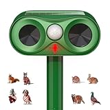 Katzenschreck Ultraschall, Upgrade 2025 Katzenabwehr Solar Ultraschall Tiervertreiber, Katzenabwehr Garten mit PIR Bewegungssensor, Katzenschreck für Garten, Wirksam gegen Katzen, Hunde, Mäse, Marder