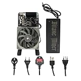 Bitaxe NerdQaxe++ 4.8TH/s Bitcoin Miner – 4X BM1370 ASIC Chips, 15J/Th, 98W Stromverbrauch, 2.4G WiFi, Open-Source-Mining-Maschine, hohe Effizienz für BTC-Mining(schwarz