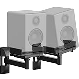 PUTORSEN Lautsprecher Wandhalterung - Voll einstellbare Universal Lautsprecher Halterung Wand, 2 Pack Boxen Wandhalterung, hält bis zu 25kg