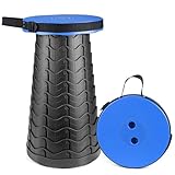Hesanzol Tragbarer Teleskophocker, einziehbarer Klapphocker für Camping, Garten, Angeln, Wandern, Reisen, Grillen, verstellbare Klapphocker, maximale Traglast 180 kg