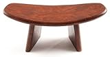 TEMPELWELT Yogabank Meditationsbank 40 x 18 cm aus Mangoholz braun, Yoga Sitz Hocker ergonomisch geformt, Sitzerhöhung für Yoga oder Meditation, Jogabank