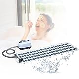 Wellenmatte für die Badewanne, Whirlpool-Badematte, Badematte Surfmassage zu Hause, Tragbares Spa-Schaumbad-Massagegerät, 6-Gang-Einstellung, Rutschfeste, mit aufblasbarem Kissen und Fernbedienung