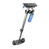 Walimex Pro StabyPod S Schwebestativ Steadycam zur Stabilisierung von DSLR-Kameras (Größe max. 60 cm, Carbon, Schnellwechselplatte, Gegengewichte, Tasche)
