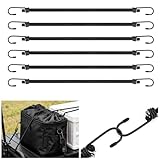 BEASAFY 6 Stück 45cm Gummispanner mit Haken, Ø 8mm Gummibänder mit Haken, Spanngummi Expander, Strapazierfähige Gepäckspanner, Vielseitiger Spanner für Camping, Spanngummis für Fahrzeug