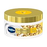 Vaseline Deep Moisture Silky Body Creme, 180 g, With Cera-Boost Technology for Silky Smooth Skin
