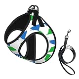 Sierra Leone Hundegeschirr und Leine, Set mit Flagge, reflektierend, verstellbar, Welpenweste für kleine, mittelgroße und große Hunde, Katzen