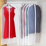 Kleidersack Anzug 6 Stück 60x120cm Kleidersäcke Aufbewahrung Stoff Kleid Organizer Staubdicht Schimmelresistent Feuchtigkeitsbeständig Wasserdichte Transparente Kleiderschutzhülle Reise Aufbewahrung