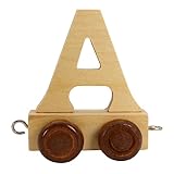 GICO Buchstabenzug aus Holz, Buchstaben Zug, Lok, Waggon, A-Z, Wunschname (A)
