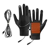 Generisch Beheizte Winterhandschuhe | USB-Heizhandschuhe wasserdicht mit Wärmefunktion - Handwärmer Mit Regelbarer Temperatur Für Ski Snowboard Wanderung Radfahren Und Mehr