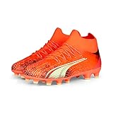 PUMA Ultra PRO FG/AG Jr Fussballschuh, Fiery Coral-Fizzy Light Black, 36 EU