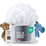 LILENO HOME Füllwatte 500g im praktischen Vlies Beutel - Füllmaterial u. Füllwatte für Kuscheltiere, Kissen, Basteln - Kissen Füllung waschbar bis 95 °C - perfekt als Watte o. Bastelwatte