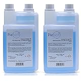 2x Milchschaumreiniger für Kaffeevollautomaten | 1000ml Reinigungskonzentrat | Spezial-Reiniger für Sahnespender und Milchschäumer alkalisch | Universell einsetzbar | Piebert® | Made in Germany