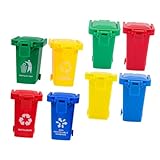 HEALSOPTHY 8Stücke Mini Mülleimer Mit Klappdeckel Stiftspeicher Eimer Für Büro Kinderzimmer Und Bad Praktische Briefpapier Eimer Zur Abfalltrennung