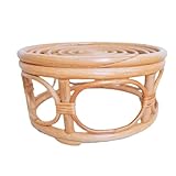 Birtern Kurzer Pflanzenständer, gewebtes Rattan, robuster Topfhalter – Blumenständer, runde Topfstützen für Kakteen, Sukkulenten, Blumen