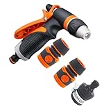 VALICLUD Hand Gartenspritze Satz Hochdrucksprüher Kunststoffgrau mit Universalanschluss für Bewässerung Autowäsche und Haustierpflege