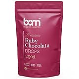 BAM Schokolade Drops mit Geschmack, Tropfen, Callets zum Schmelzen, Backen für Zuhause und Profi (Ruby schokolade, 250 g)