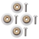 LOORGVEL 4 Stück Teiliges Runde Nylon schiebeschienenlager für Gebogene Duschschiebetüren Geräuschlose Bad duschrollenschienen Verschleißfeste Ersatzteile für Glas schiebetüren