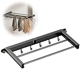 Ysislybin Wäscheständer Wandmontage, Wandtrockner Ausziehbar mit Haken Platzsparende Heizkörpertrockner Hängetrockner Balkon Einhänge Handtuchhalter Heizkörper für Balkon Badezimmer