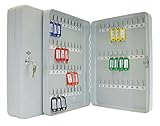 Wedo 10256537X Schlüsselschrank (für 70 Schlüssel, pulverbeschichtetes Stahlblech 28 x 6 x 37 cm, Sicherheitsschloß inklusive 2 Schlüssel) lichtgrau