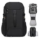 TARION Kamerarucksack Wandern Fotorucksack Groß Kamerarucksäcke Wasserfester Kamera Rucksack mit Laptopfach Wasserdicht Regenhülle für Drohnen SLR DSLR Spiegelrelex Kameras Objektive(HX-L,Schwarz)