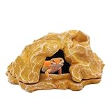 Reptilienhöhle,Zierfelsen Versteck Für Schildkröten Echsen Aquariumdekoration - Landschaft Sonnenplatz Aquarium Deko Für Kleine Fische Schlangen Schildkröten Amphibien