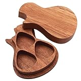 Yardwe Plektrumkoffer Gitarre wählt Zubehör Ideen für Gitarristen Musical schnell Musik Fall akustisch Guitar Plectrum -Speichergehäuse hölzern