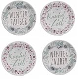 Taschenwärmer Handwärmer Wieder verwendbar mit Motiv Wintersprüche 4 Stück