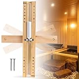Sauna Sanduhr, Sanduhr Sauna Zubehör 15 Minuten, Drehbare Sauna Uhr Holz, Hitzebeständig Umweltfreundlich Sauna Sanduhr, Wandmontage Saunauhr mit 2 Edelstahl Schrauben, Saunazubehör
