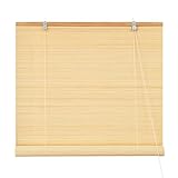 Victoria M. Bambusrollo Klemmfix Bambus Sichtschutz Rollo ohne Bohren Bambus Rollos Innen, für Fenster und Türen, 70 x 160 cm, Natur
