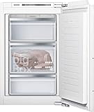 Siemens GI21VADE0 iQ500 Einbau-Gefrierschrank, Made in Germany, lowFrost, softClosing-Tür, superGefrieren, big box, 176 kWh pro Jahr, 96 l, freshSense, Flachscharnier mit Softeinzug