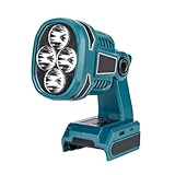 KUAIYIJU Kabellose LED-Taschenlampe für 18 V-20 V Akku, LED-Arbeitsleuchte, Spotlights, Camping-Beleuchtung, Outdoor-LED-Arbeitsleuchte für den Außenbereich