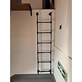 Keller-Fenster-Brunnenleiter und Wandhalterung, Dachboden, Treppenleiter, hohe Stützkraft 1,4 kg, ideal für Hochbetten, vertikaler Zugang und Safe
