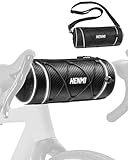 HENMI Lenkertasche Fahrrad Wasserdicht, Fahrradtasche Lenker für E-Bike, MTB, Rennrad, Lenkertasche Rennrad mit Schultergurt ca.2,4L (Schwarz)